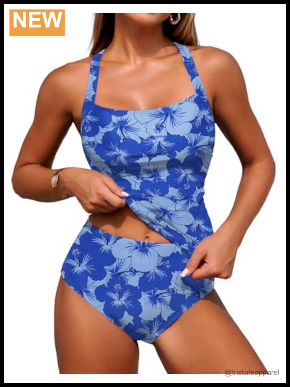 Tankini Swimsuits for Women Tummy Control 2 Piece Bathing Suits High Waist